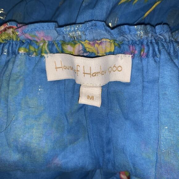 House of Harlow Helena Maxi Dress Medium Tiered Boho Floral - Picture 8 of 12